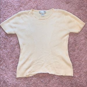Yellow knit T-shirt